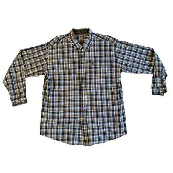 Cinch Shirt Button-Down Men’s XXLarge Long Sleeve Western Plaid Big and Tall - Picture 4 of 7